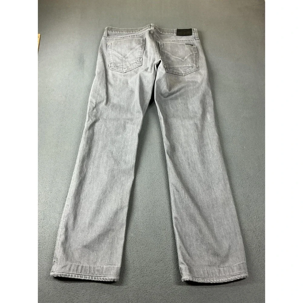 Hudson Jeans Mens 33x32 Gray Byron Five Pocket Straight Stretch Denim Mexico